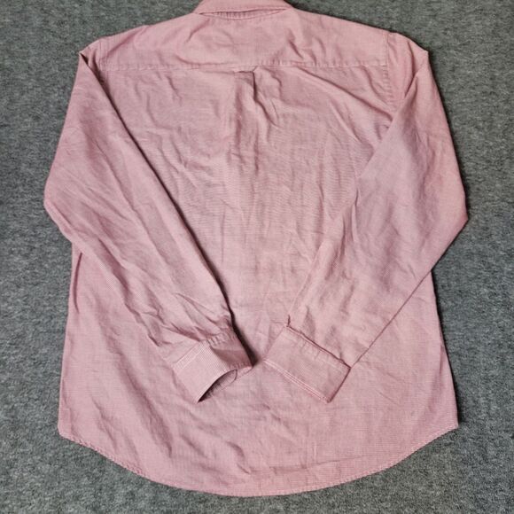 Hugo Boss Slim Fit Men's Size XL Button Down Cotton Shirt Red & White Dot Print - Picture 2 of 10